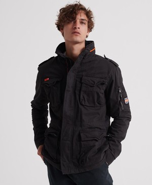 Superdry Classic Rookie Pocket Férfi Kabát Fekete | SZFTN6985